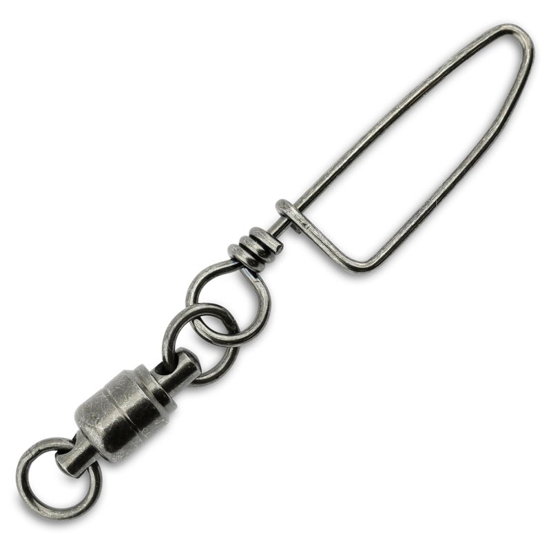 AFW Solid Brass Ball Bearing Snap Swivels with Double Welded Rings, Size #10, 450 lb / 204 kg Test, Gunmetal Black, 1 pc - Image 2
